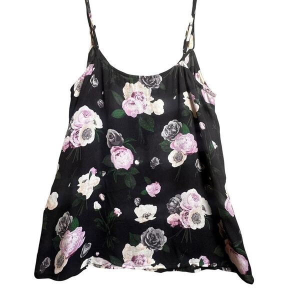 EQUIPMENT‎ Layla 100% Silk Dark Floral Camisole Tank Womens S P Layer Whimsigoth - Picture 13 of 14